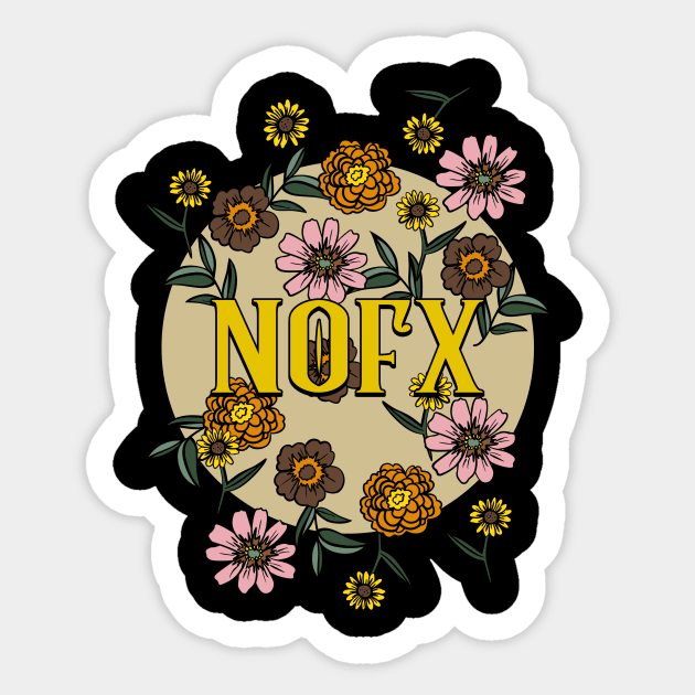 Nofx Name Personalized Flower Retro Floral 80s 90s Name Style Sticker by Ancientdistant